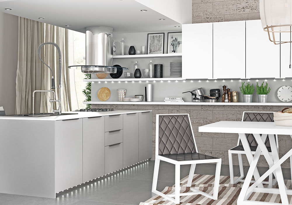 Lioher cocina-blanca-y-gris-zenit-metallo-gris-nube-blanco escape from total white look with our New  "gris nube"  