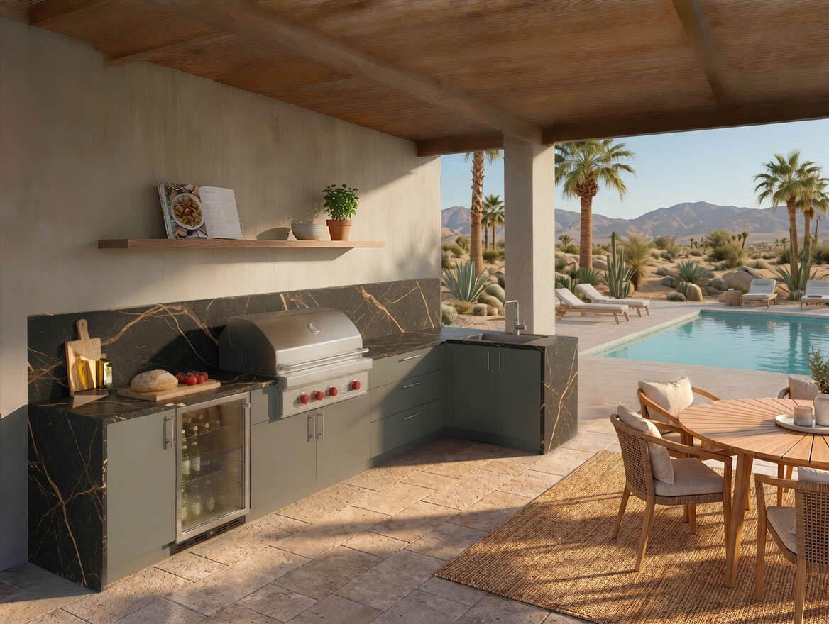 Lioher outdoor-kitchen-gris-plomo What Makes an Outdoor Kitchen Actually Last  