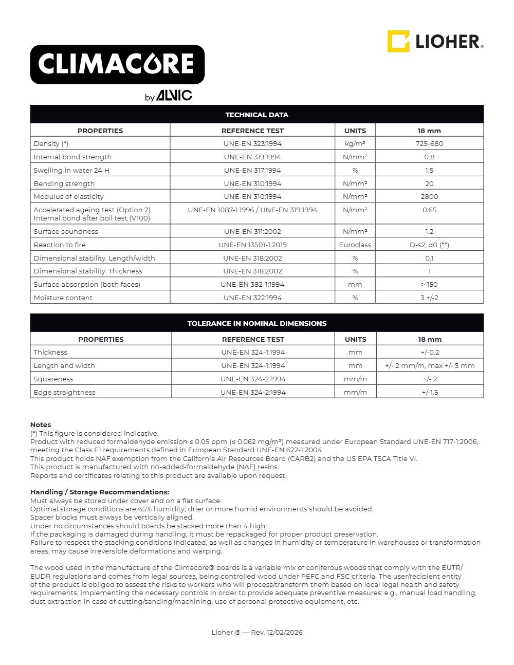 Lioher spec-climacore CATALOGS  